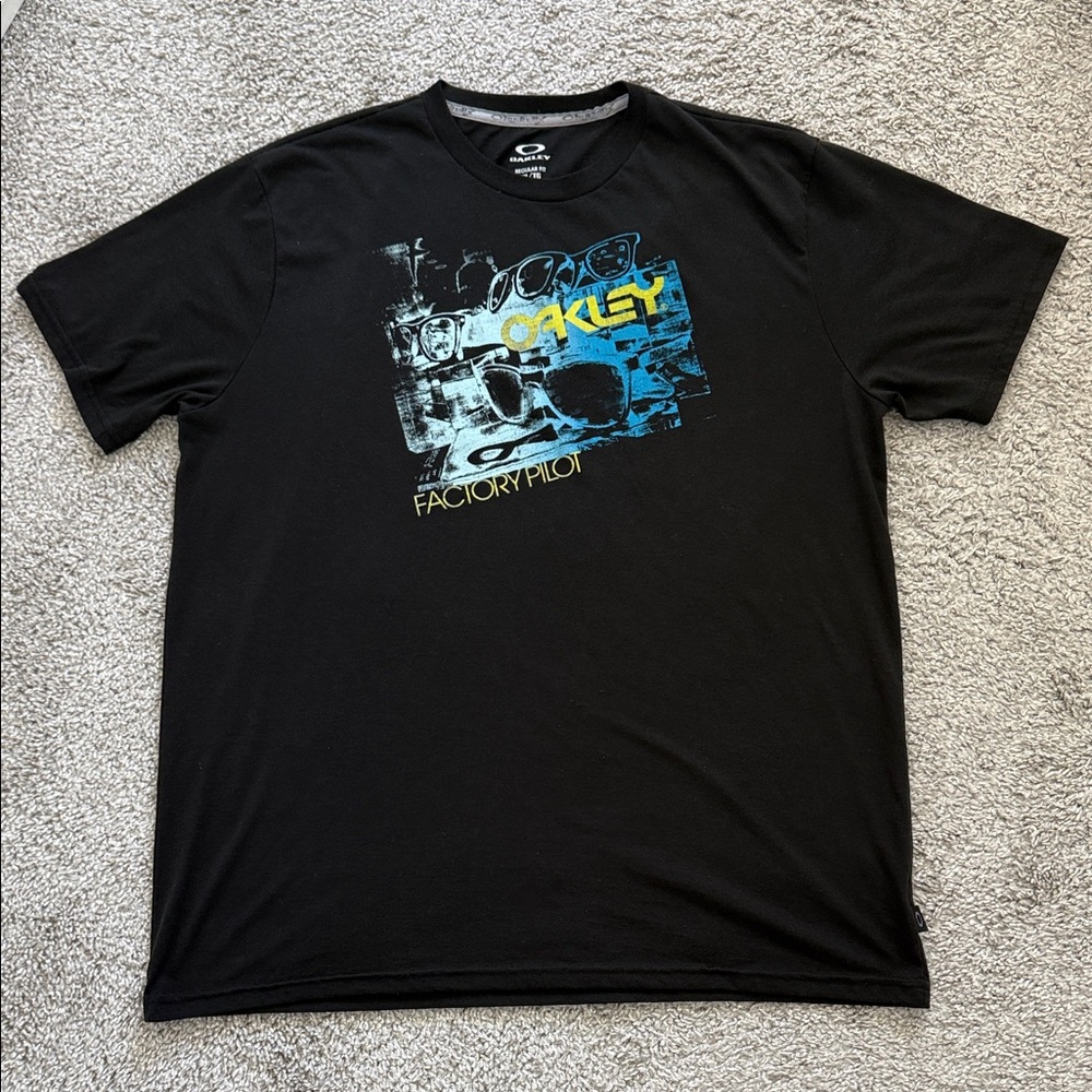 Oakley Black and Blue Graphic Tee